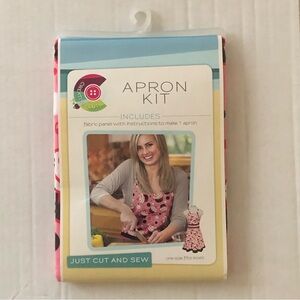 Daisy Kingdom Cut & Sew Cupcake Apron Kit 100% Cotton Fabric & Instructions Pink